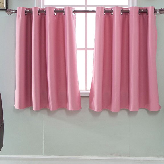 Iumwxz curtains 2PC Insulated Foam Lined Heavy Thick Grommet Window Curtain Panels blackout curtains Pink Reduced Price