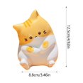 thumbnail image 3 of 4.9X3.5X3.5 Inches Orange Kitty Slow Rising Squishy Toy With Textured Surface Stress Relief Desk Ornament For Children Adults Home Office Orange, 3 of 6