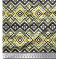 thumbnail image 1 of Soimoi Silk Fabric Geometric Kilim Printed Craft Fabric by The Yard 42 Inch Wide, 1 of 3