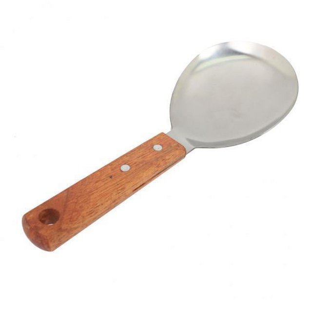 jifeng 2X Cuillère à Riz Antiadhésive avec Manche en Bois, Louche à Soupe Résistante à la Chaleur pour Cuisine