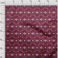 thumbnail image 2 of oneOone Cotton Poplin Fabric Diamond & Swirl Ikat Print Fabric BTY 56 Inch Wide, 2 of 4
