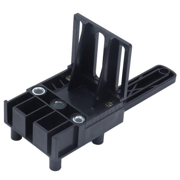 Ergonomic Woodworking Dowel Jig with Precision Metal Ring Guide for Accurate Drilling and Positioning, Lightweight ABS Construction, Adjustable Baffle Plate, Ideal for Professional and DIY Projects.