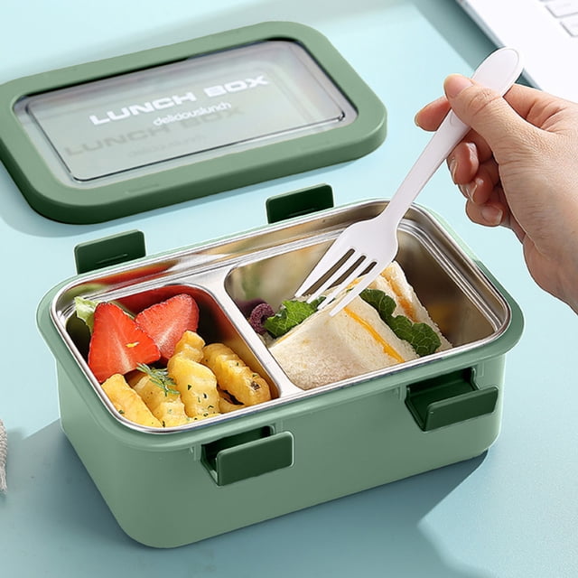 Amzcrzy Bento Lunch Boxes Lunch Box Compartment Lunch Box for Office Workers Temperature Lightweight Students with Rice Divider Stainless Steel Insulation Lunch Box Organization and Storage