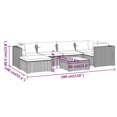 thumbnail image 4 of vidaXL 7 Piece Garden Lounge Set with Cushions Poly Rattan Black, 4 of 5