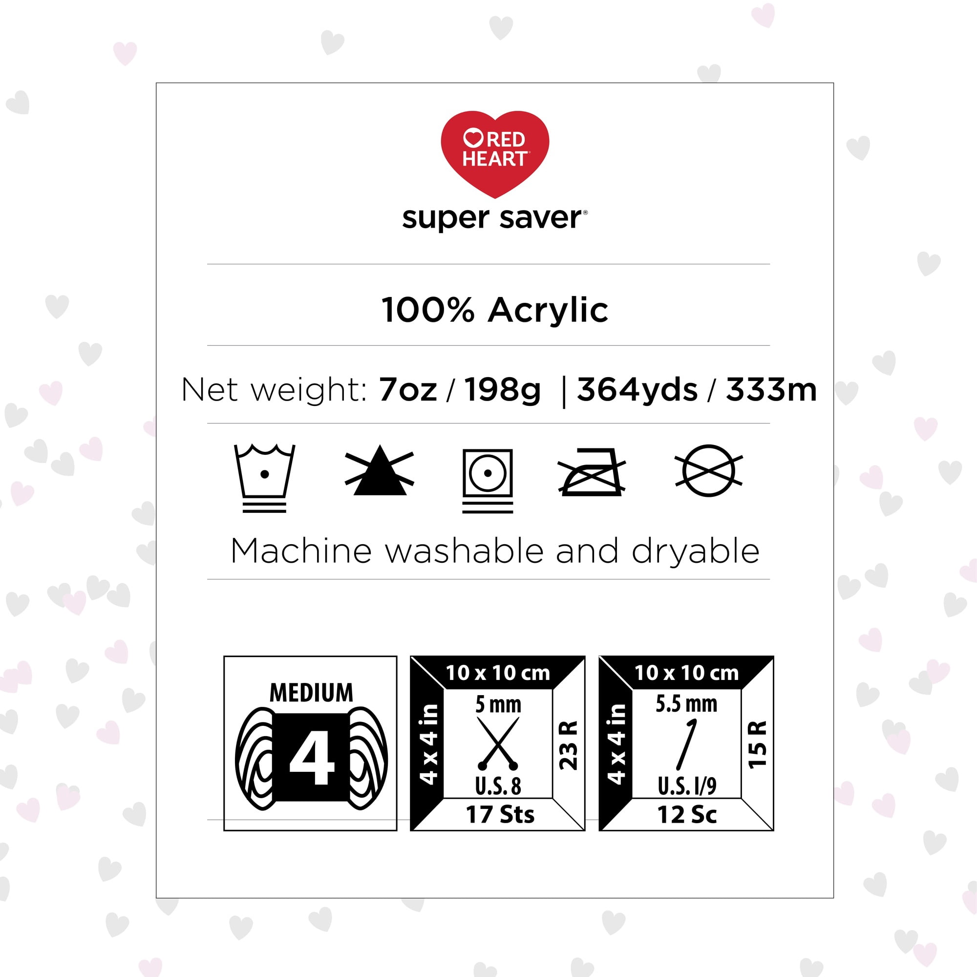 Red Heart® Super Saver Ombre™ #4 Worsted (Medium) Acrylic Yarn, Electric 10oz/283g 482 Yards