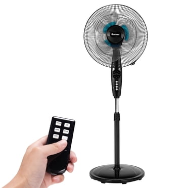 Costway 16'' Adjustable Oscillating Pedestal Fan Dual Blades w/ Remote Control