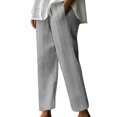 thumbnail image 1 of FNFYFH Clearance Plus Size Comfortable Ladies Linen Trousers Loose, 1 of 6