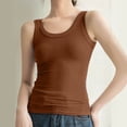 thumbnail image 2 of Dealovy Going out Tops for Women Ribbed Knit Tank Tops Round Neck Sleeveless Slim Solid Color Undershirts, 2 of 7