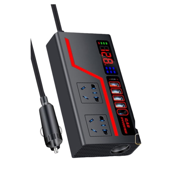 2000W Car Power Inverter: Dc 12V24V To Ac 220V With 4 Usb Ports!