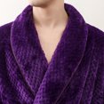 thumbnail image 4 of Mens Winter Clothes Mens Winter Lengthened Bathrobe Home Clothes Shawl Long Sleeved Robe Coat, 4 of 9