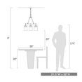 thumbnail image 5 of Beaumont Lane 4 Light Frosted Amber Glass Chandelier in Rubbed Bronze, 5 of 5