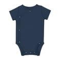 thumbnail image 1 of MIASHUI Baby Short Sleeve Side Snap Bodysuit Unisex Solid Color Soft Clothes,Blue,3-6 Months, 1 of 2