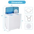 thumbnail image 2 of Costway Portable Washing Machine 20lbs Washer 8.5lbs Spinner Built-in Drain Pump, 2 of 10