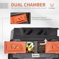 thumbnail image 4 of Outsunny Composteur Extérieur à Double Chambre, Rotatif à 360°, 43 Gallons, Orange, 4 of 10