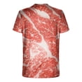 thumbnail image 3 of Qertyioot Liquidation d'Été T-Shirt/haut d'Été pour Homme à Col Rond Imprimé Ventre de Porc Décontracté à Manches Courtes Col Rond, 3 of 4