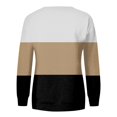 thumbnail image 5 of Meichang Chandails en Molleton Légers pour Femmes Col Rond Manches Longues Chandail Décontracté Tendance à Blocs de Couleur Automne avec Poches, 5 of 5