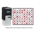 thumbnail image 3 of Printtoo Personalized Sewing Theme Icons Rubber Stamp Self Inking Stamper 24 mm-Black, 3 of 7