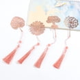 thumbnail image 3 of Musbetu Plant Vein Bookmark with Exquisite Tassel Hollow Design Classical Metal Leaf Page Marker Teacher Student Gift, 3 of 7