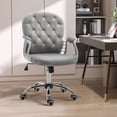 thumbnail image 2 of Vinsetto Height Adjustable Home Office Chair with Button Tufted Backrest, 2 of 10