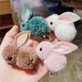 thumbnail image 4 of MAYUJIAA Rabbit Hair Clip Soft Cute Stuffed Rabbit Hairpins for Women Girl Easter Soft Baby Infant TeensRandom Color SS311-42303, 4 of 5