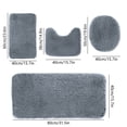 thumbnail image 3 of Meitianfacai Solid Color Bath Mats 4 Set Bathroom Rugs For 4 Pcs Toilet Mats Universal Soft Comfortable Water Absorption Non-Slip Thick Machine Washable Easier To Dry Dark, 3 of 8
