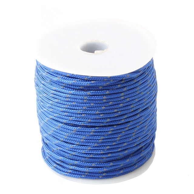 Corde Réfléchissante de 2 mm à 3 Brins pour Camping Extérieur, Cordon de Parachute, Lanière de Tente, Cordon Multifonction, Facile à Utiliser