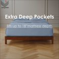 thumbnail image 3 of 6-PC RV King Egyptian 1000-TC Cotton Sheet Set - 18" Deep Pockets with 1 Fitted Sheet, 1 Oversized Flat Sheet 4 Pillowcases - Light Blue, 3 of 7