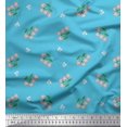 thumbnail image 1 of Soimoi Poly Georgette Fabric Leaves & Wild Flower Floral Decor Fabric Printed Yard 42 Inch Wide, 1 of 3