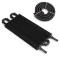 thumbnail image 3 of Oil Radiator, Cool Automatic Transmission Oil Transmission Radiator Car Modified Accessory Universal  For Oil Cooler Replacement 4 Row Black, 3 of 8