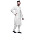 thumbnail image 4 of Atasi Cotton Satin Angrakha Style Long SleeveKurtaFor Men Solid DesignerKurta, 4 of 5