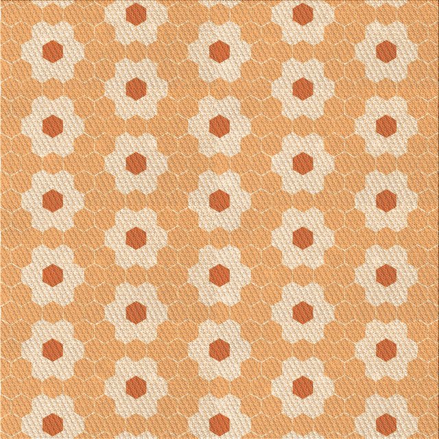 Ahgly Company Tapis de Zone Carré Orange Lavable en Machine, 4 Pieds Carré