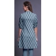 thumbnail image 4 of Bimba Kurti à Manches Retroussables pour Femmes, Col Mandarin Imprimé, Hauts de Kurti Courts, 4 of 6