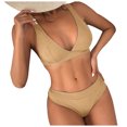 thumbnail image 3 of zanvin Womens High Waisted Bathing Suits Bikini Sets Two Piece Swimsuits,Beige,L, 3 of 6