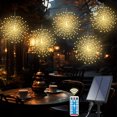 thumbnail image 1 of YOPTOP 5 Pcs 450LEDs Sphère Solaire à Explosion d'Étoiles Lumières de Feu d'Artifice Télécommande Minuterie 8 Modes à Intensité Réglable Lumière Suspendue Féerique Fil de Cuivre Lumières Scintillantes pour Patio Fête Tente Noël, 1 of 6