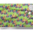 thumbnail image 3 of Soimoi Satin Silk Fabric Text & Hen Bird Print Fabric by the Yard 42 Inch Wide, 3 of 3
