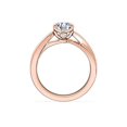 thumbnail image 2 of 1,00 Ct P.t. Rond Naturel Diamond Dernier Design Bague de Fiançailles Solitaire pour Femme en Or Rose Massif 18K Taille 8, 2 of 8