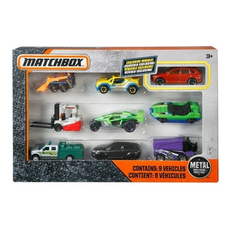 Matchbox Coffret Cadeau de 9 Voitures (Styles Pouvant Varier)
