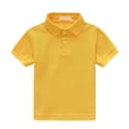 thumbnail image 3 of T-shirts Garçons Été Décontracté Manches Courtes Polo Classique Col Rabattu Haut Jaune 8-9 Ans, 3 of 5