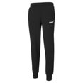 thumbnail image 1 of PUMA Men's Essentials+ Logo Fleece Sweatpants, Cotton Black/White, Medium, 1 of 3