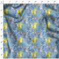 thumbnail image 4 of Soimoi Blue Moss Georgette Fabric Tendril & Abstract Print Fabric by the Yard 42 Inch Wide, 4 of 5
