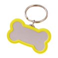 thumbnail image 1 of Fokuz Stainless Steel Engraved Glitter Bone Shape ID Double Custom Text Lightweight Cat Name, 1 of 4