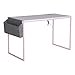 thumbnail image 3 of JJS Small Computer Desk Simple Style Writing Desk for Small Spaces 48 Inch Home Office Modern Student Study Laptop Writing Table with Storage Bag USB Hub, White/Pink, 3 of 4