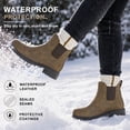 thumbnail image 2 of Comfy Moda Legend II Women's Waterproof Leather Wool Lined Chelsea Winter Boots, Rustic Brown, Size 12, 2 of 6