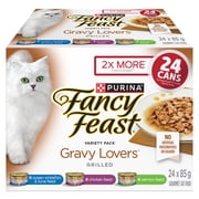 Fancy Feast Gravy Lovers Variety Pack, Wet Cat Food 24 X 85g