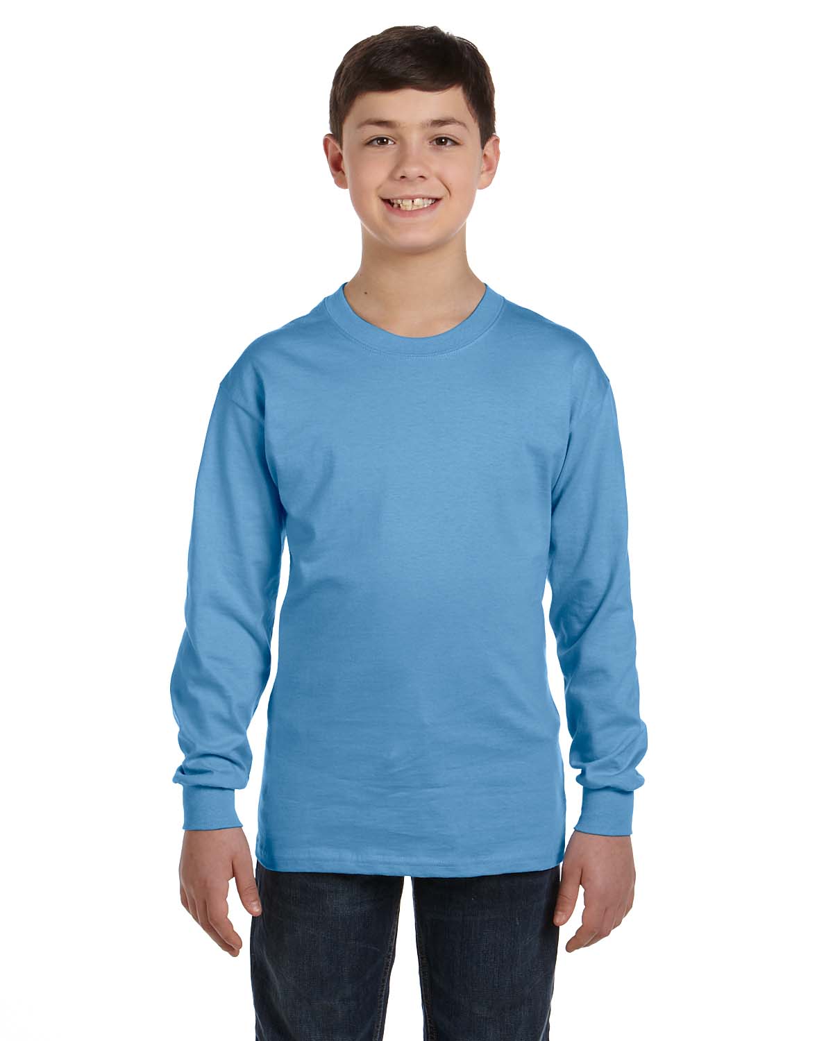 Gildan T-Shirt à Manches Longues Col Rond Sans Couture pour Grands Garçons, Style G5400B