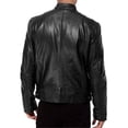 thumbnail image 3 of Hontri Men's Vintage Leather Jacket, Black, Size M, 3 of 6