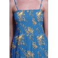 thumbnail image 3 of Bimba Robe Fluide à Bretelles Spaghetti Smockée Imprimée pour Femmes Black Berry & Yellow Sparrow Bird Bimba - XX-Grand, 3 of 7