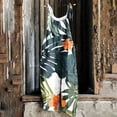 thumbnail image 1 of LOVZFMLL Combinaison pour Femme, Imprimée d'Été Sans Manches, Dos Nu, Ample, Longue, Verte, G, 1 of 5