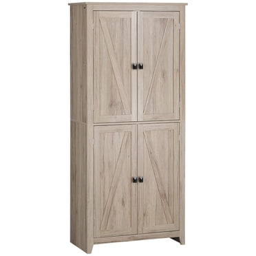 HOMCOM Garde-Manger de Cuisine Autoportant de 72 Pouces, Armoire Buffet, Naturel