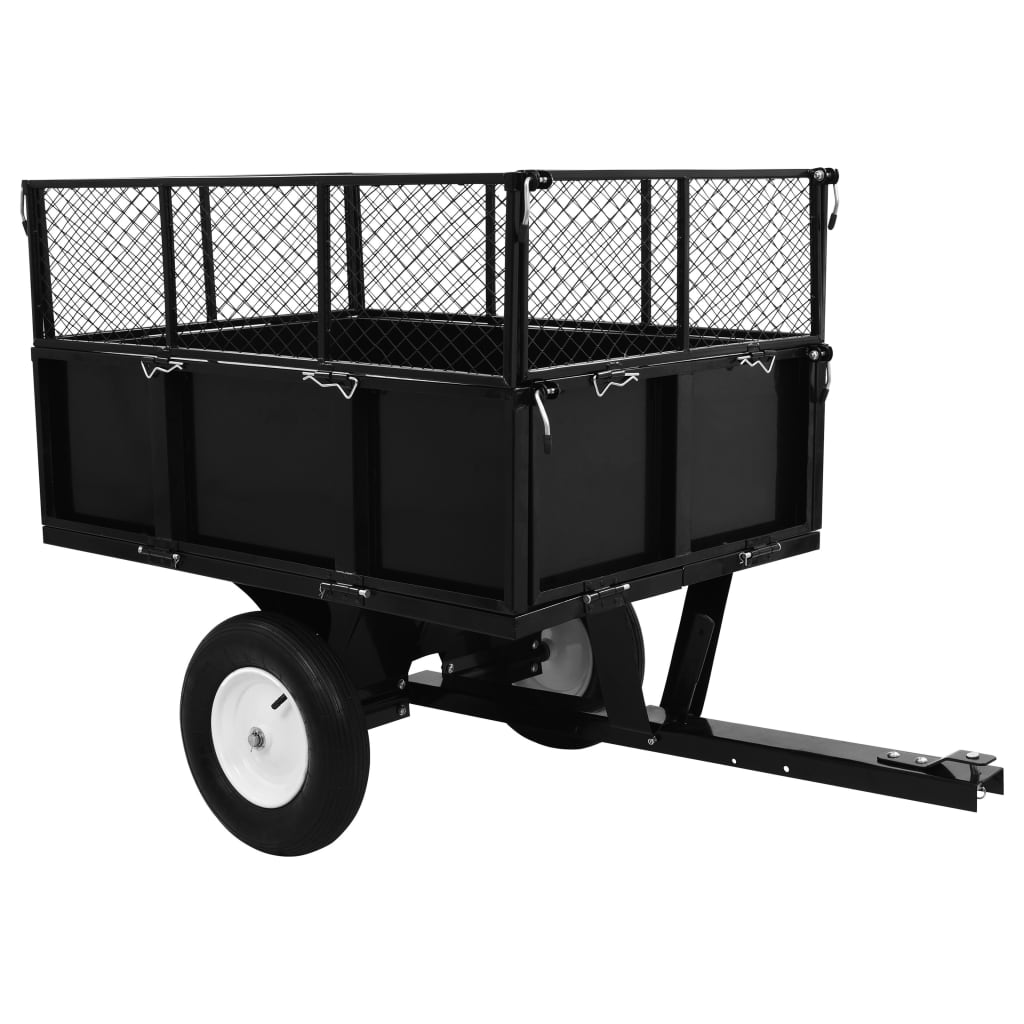 vidaXL Remorque Basculante pour Tondeuse à Gazon Charge 300 kg